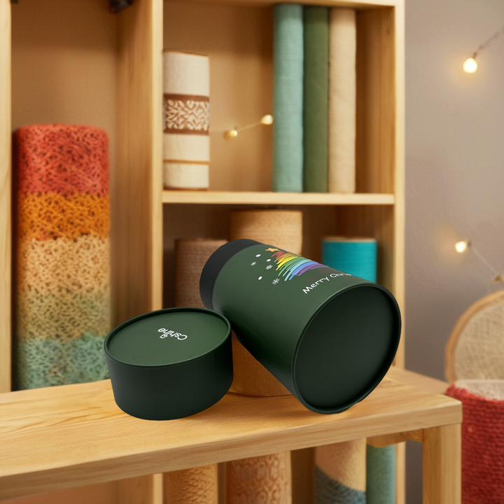 Горячая продажа Экологичный цилиндр Зеленая крафт-бумага Круглая трубка