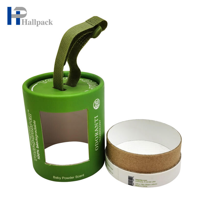 Цилиндрическая ткань, старая бумажная трубка дезодоранта специй с окном из ПВХ