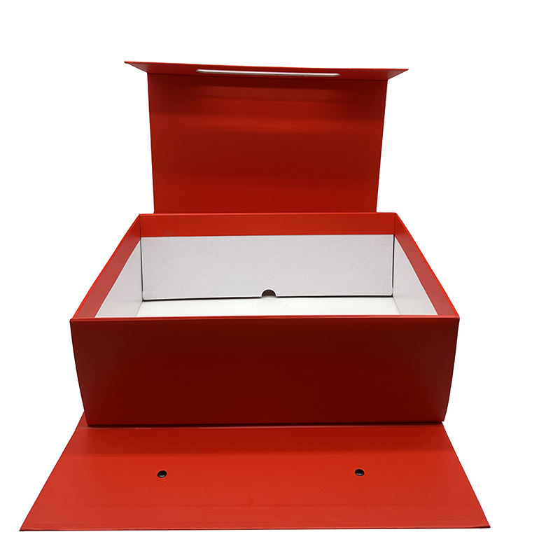 Роскошная изготовленная на заказ магнитная складная бумажная коробка большого размера с кожаной веревочкой руки
