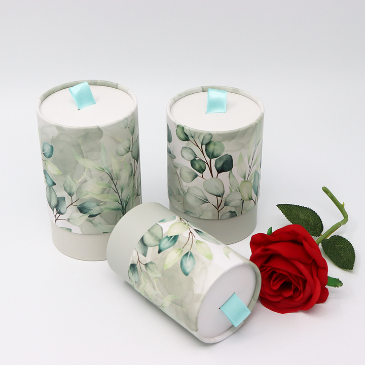 Картонная коробка цилиндра качества еды Эко дружелюбная изготовленная на заказ с упаковкой трубки бумажной ленты для чая кофе