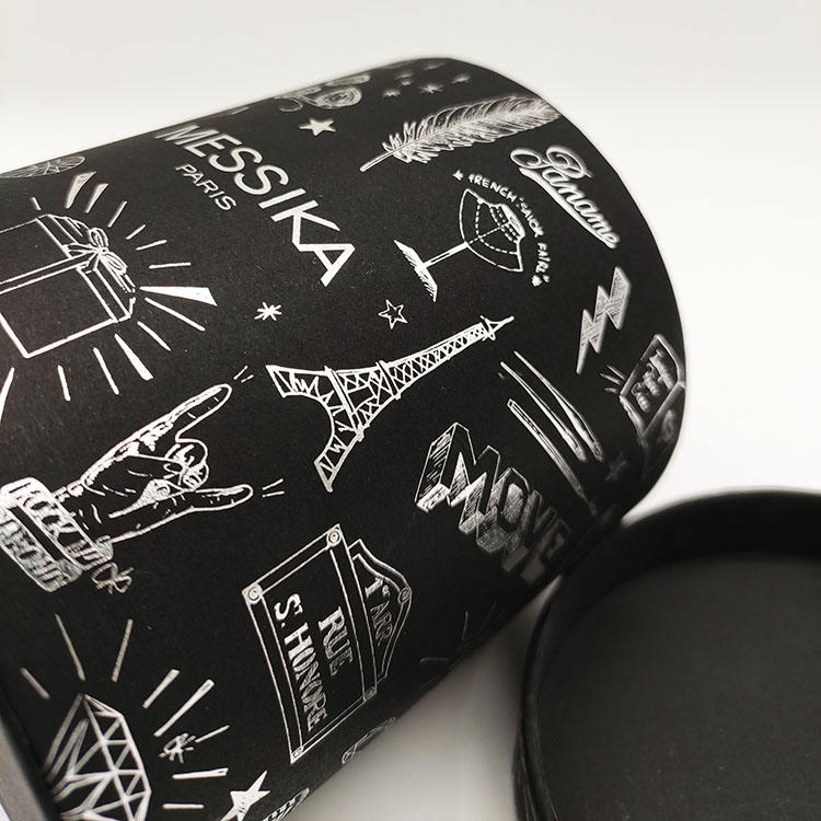 Упаковка в тубу из бумажных банок круглого цилиндра