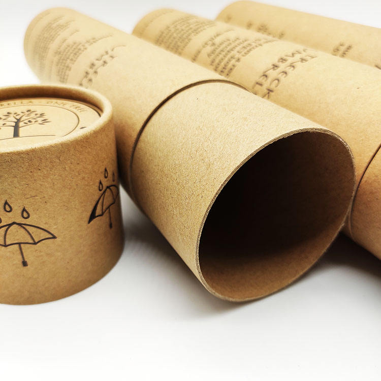 Изготовленная на заказ более дешевая полная трубка для упаковки зонтика Kraft с печатью