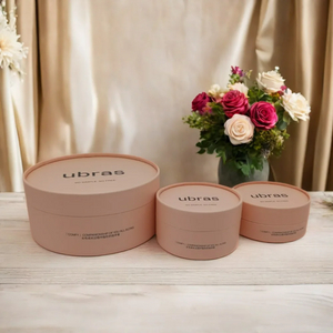 Упаковочные коробки для футболок из переработанного крафт-картона Биоразлагаемая круглая крафт-бумага с тиснением для хранения