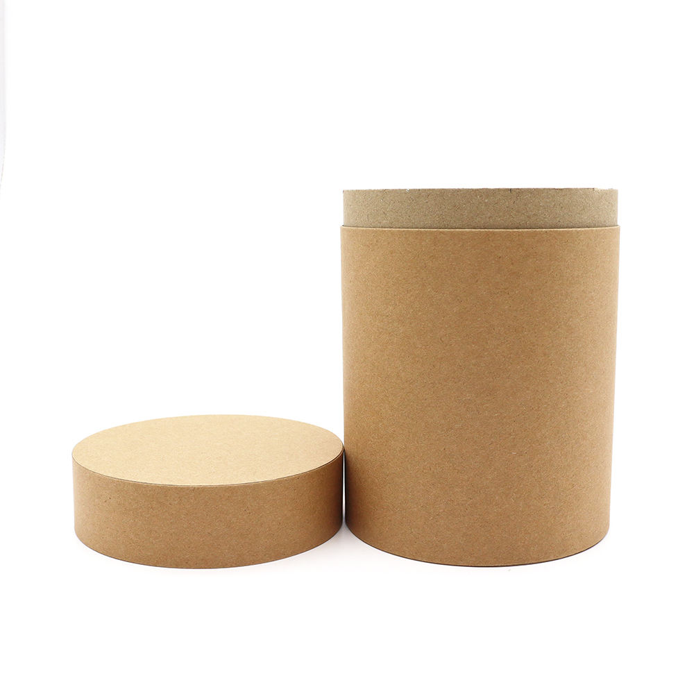 Экологически чистый нестандартный размер, биоразлагаемый картон, круглая трубка с плоским краем, протеиновый порошок, упаковка для бумажных туб для кофе, чая