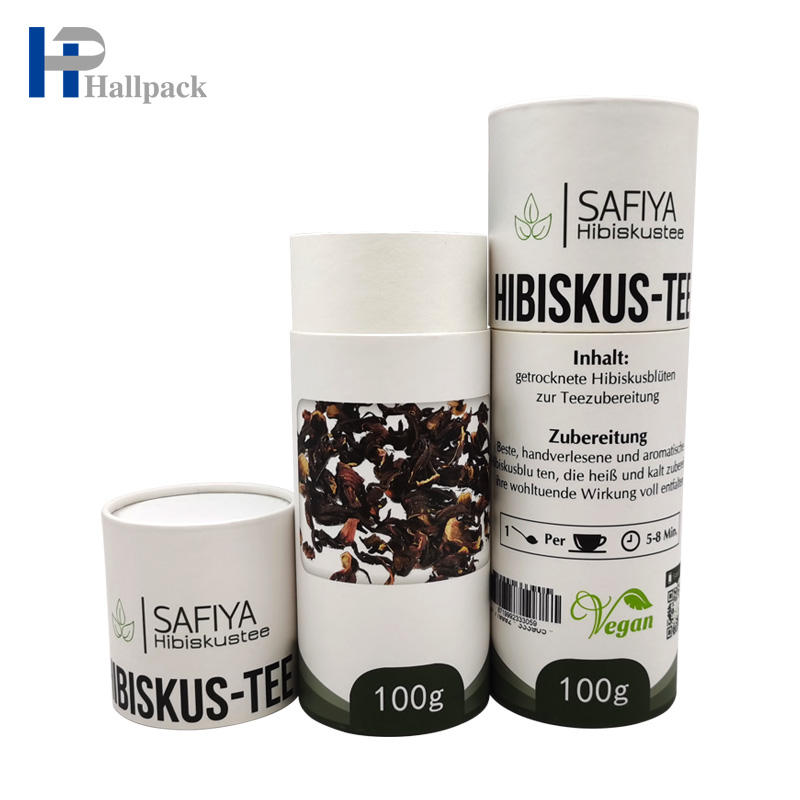 Изготовленная на заказ этикетка-наклейка, бумажная трубка, упаковка для бумажной тубы для еды, чая
