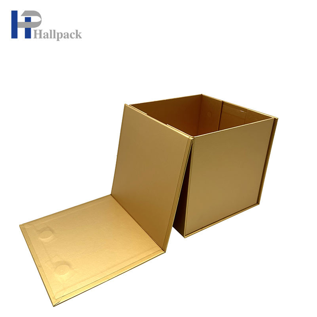 Оптовая торговля складная золотая упаковочная бумажная коробка квадратная форма магнитная крышка бумажная коробка