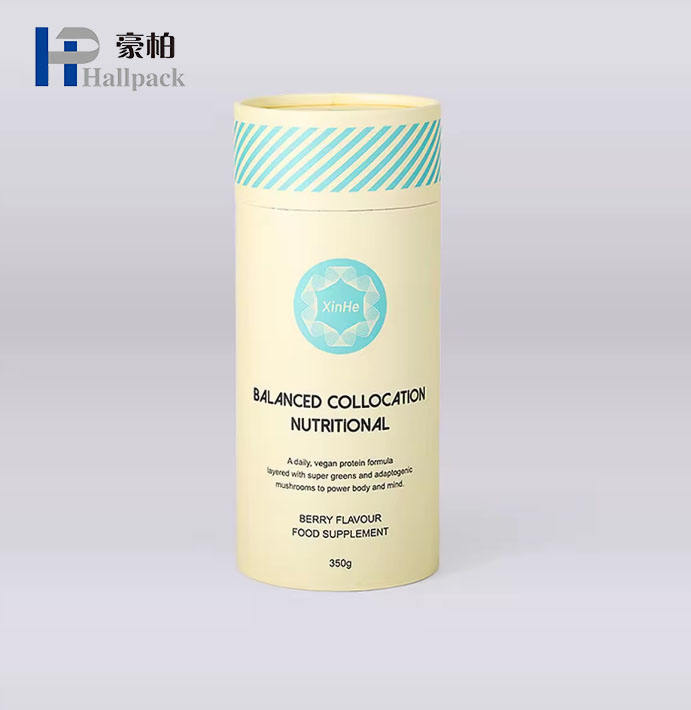 Бумажная упаковка для туб, пищевой картонный цилиндрический контейнер для упаковки в круглую коробку для чая