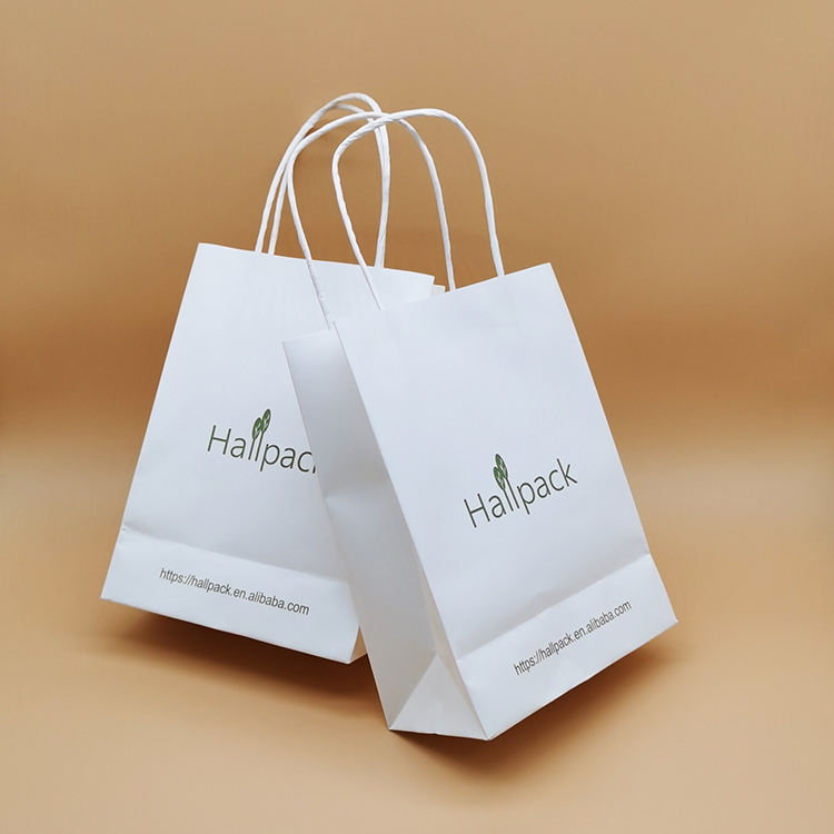 Изготовленный на заказ размер упаковки бумажная ручка бумажный мешок сумка из крафт-бумаги хозяйственная сумка