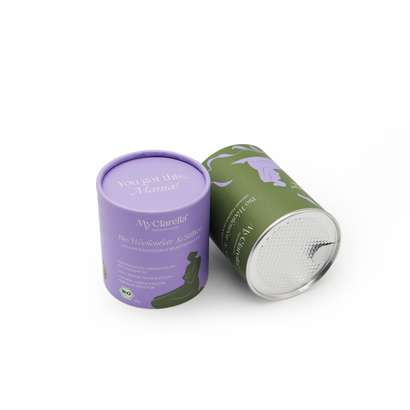 Упаковка для бумажной трубки с крышками для свободного чая кофейная корма для сортировки