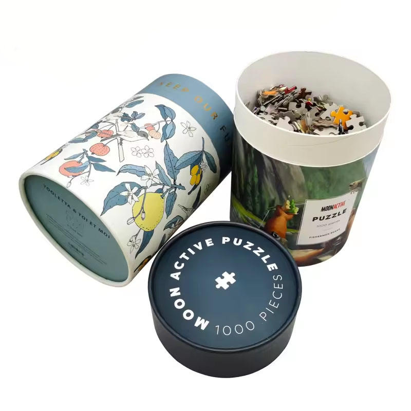 Строительные блоки Головоломка Бумажная трубка Упаковка Крафт-бумага Картонная упаковка Цилиндровая коробка для игрушек