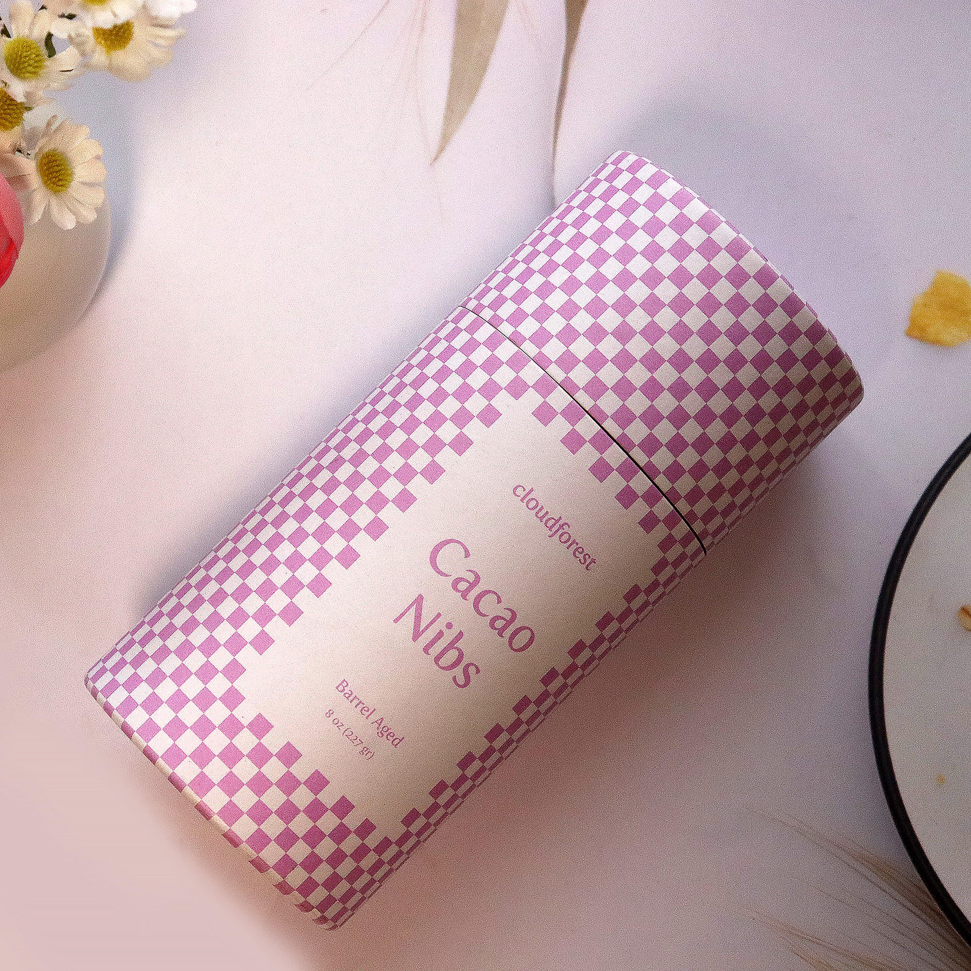 Картонные контейнеры для хранения цилиндров с принтом на заказ для упаковки какао-бобов, упаковки для пищевых продуктов, бумажной тубы, упаковки