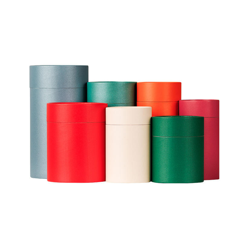 Печать на заказ, упаковка для пищевых продуктов, картонная цилиндрическая коробка, упаковка, гайки, упаковка для бумажных трубок для кофе