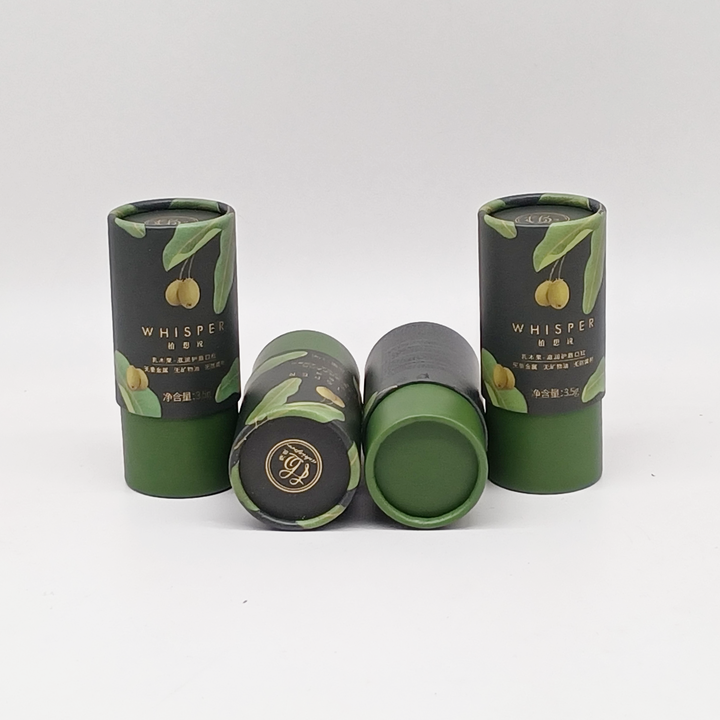 Биоразлагаемый переработанный материал. Печать на заказ. Цилиндр из твердого картона из крафт-бумаги. Упаковка из бумажной трубки EVA Neto. Эфирное масло.