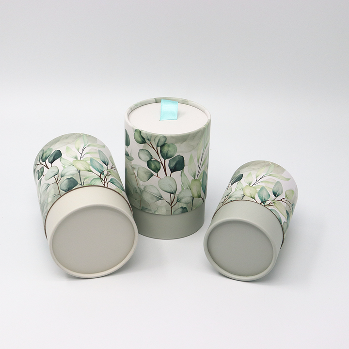 Картонная коробка цилиндра качества еды Эко дружелюбная изготовленная на заказ с упаковкой трубки бумажной ленты для чая кофе