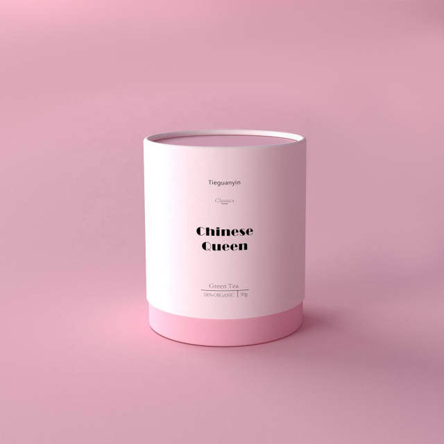 Изготовленная на заказ печать, перерабатываемый цилиндр из крафт-картона, бумажный тубус, упаковочный цилиндр для косметики, специй, чая, кофе, бумажная круглая коробка