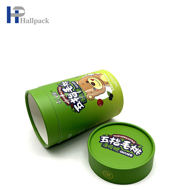 Хорошая поставка, круглая упаковка, конфеты, печенье, закуски, пищевой бумажный цилиндр, приправа, бумажный цилиндр на заказ