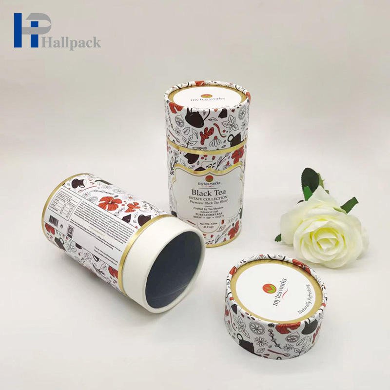 Экологичный картон, индивидуальный дизайн, контейнер для чая, кофе, упаковка, пищевая бумажная трубка