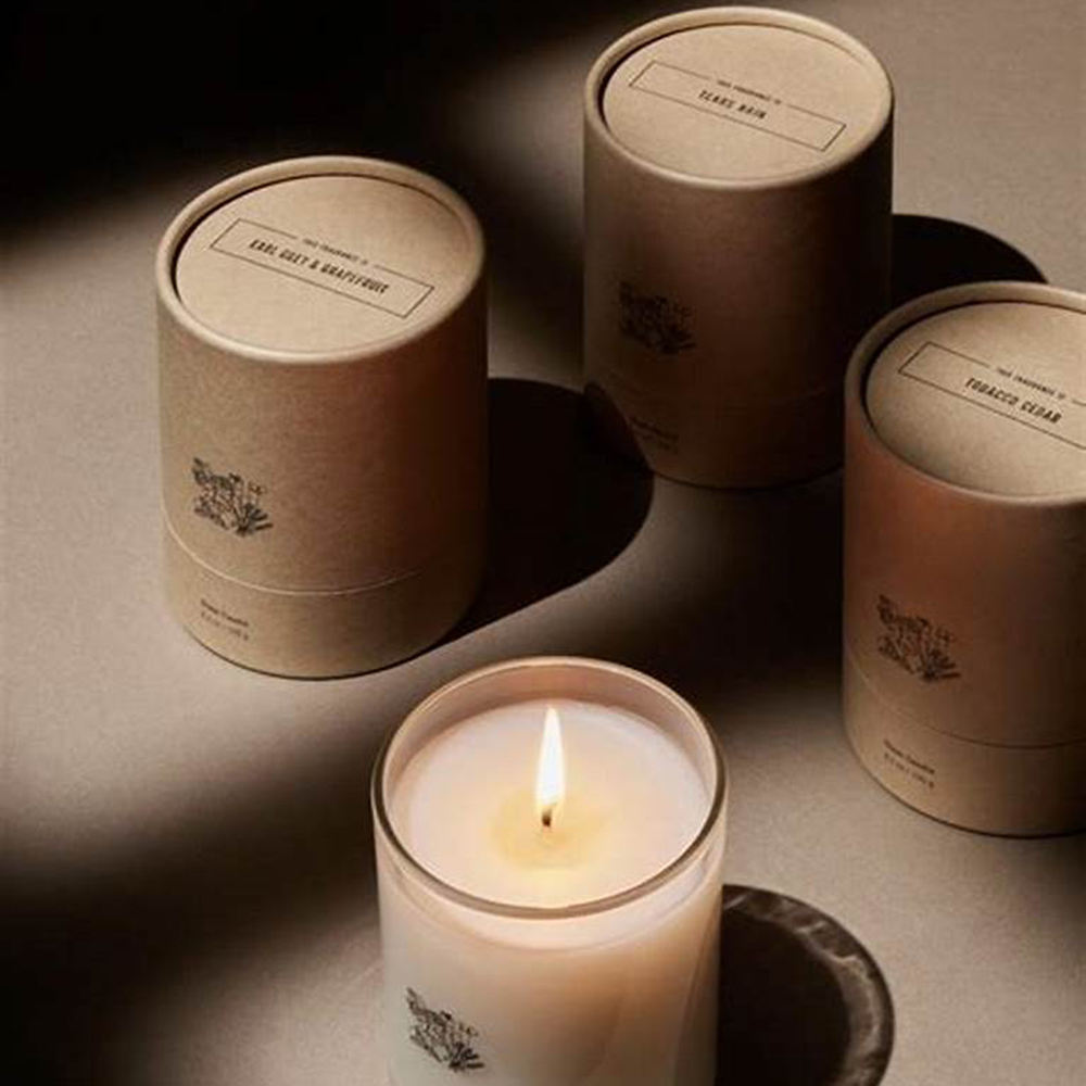 Экологичная изготовленная на заказ картонная цилиндрическая коробка подарка и ремесла упаковала бумажную упаковку трубки для свечи