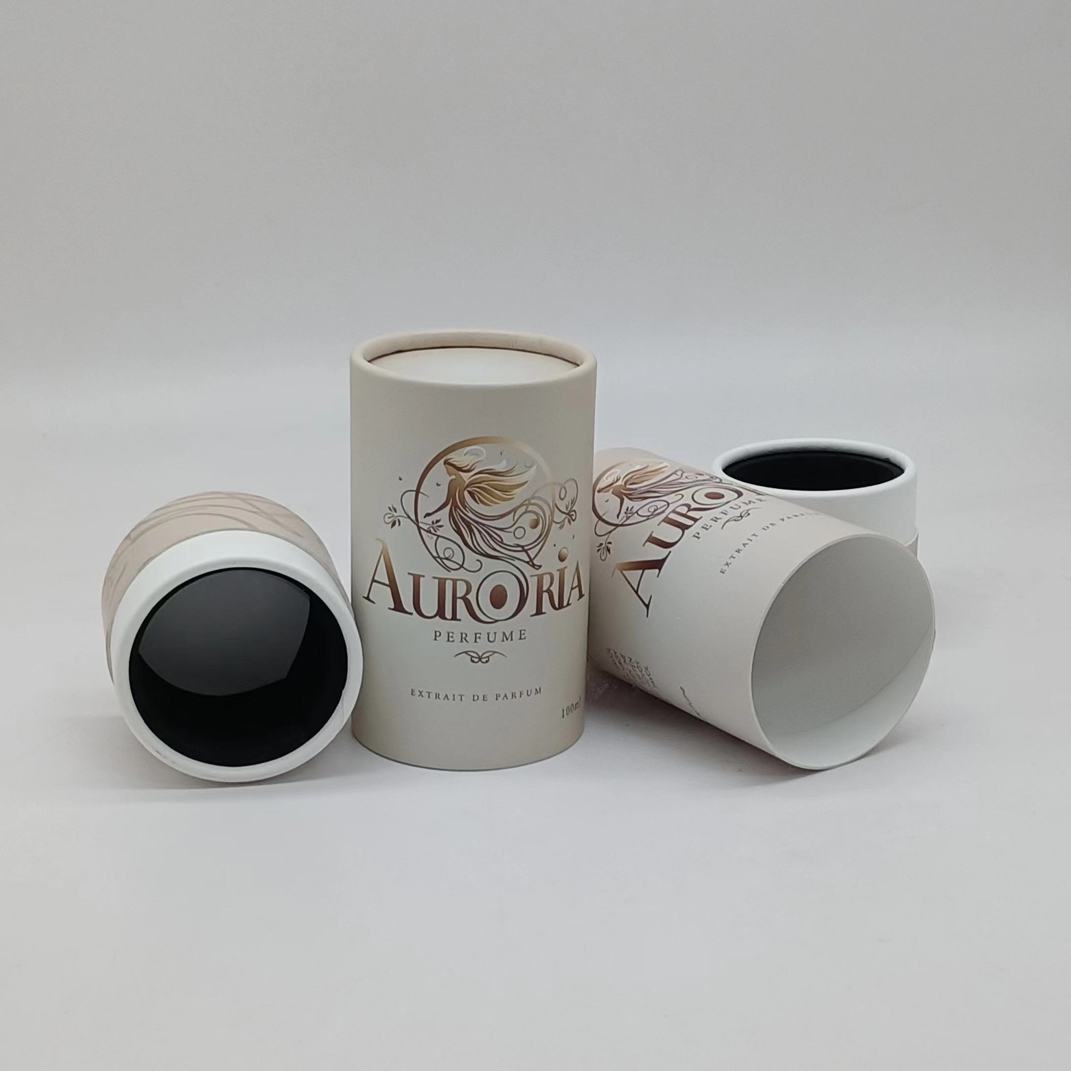 Биоразлагаемый цилиндр из крафт-картона, бумажный тубус, дизайн упаковки, духи для подарка