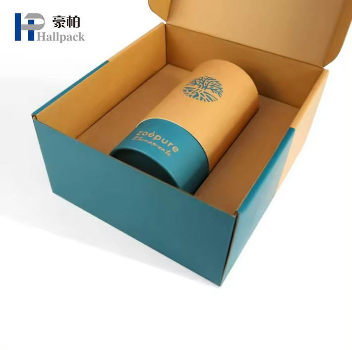 Индивидуальный логотип, 2 шт., бумажный картон, жесткий подарочный набор для хранения свечей, небольшая коробка для туб, бумажная упаковка для свечей для свечей