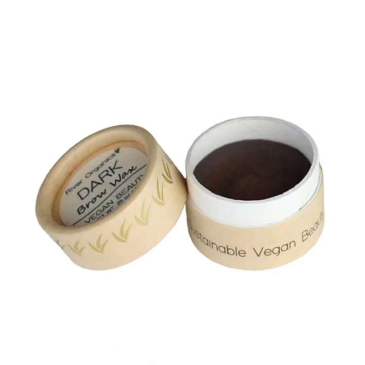 Биоразлагаемая изготовленная на заказ косметическая картонная цилиндрическая коробка, бумажная упаковка для туб для крема для лица, консилера