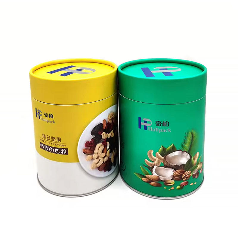 Настройте биоразлагаемые бумажные тубы с жестяной крышкой для упаковки чая, кофе, орехов