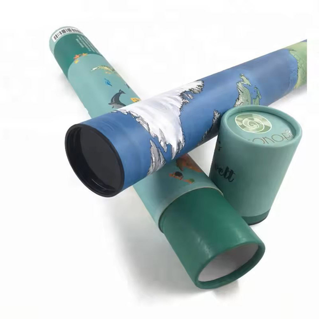 Эко дружелюбный изготовленный на заказ картон для документов упаковал пакет круглой коробки трубки для карты плаката обоев