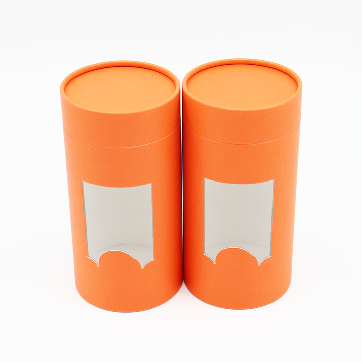 Экологичная упаковка для одежды на заказ, картонная цилиндрическая коробка, бумажная трубка с окном для футболок, нижнего белья, носков, полотенец