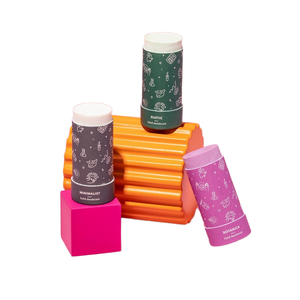 Высококачественная биоразлагаемая бумажная упаковка для бальзама для губ, упаковка для дезодоранта, бумажный тубус с пуш-ап, круглая коробка для туб, картонная упаковка