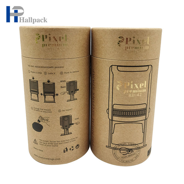 Изготовленная на заказ трубка крафт-бумаги уплотнения цилиндра экологичная упаковка для товаров домашнего обихода