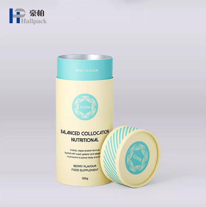 Бумажная упаковка для туб, пищевой картонный цилиндрический контейнер для упаковки в круглую коробку для чая