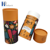 Коробка для туб из крафт-бумаги, плоская крышка, канистра для благовоний, круглый цилиндр, бумажная трубка