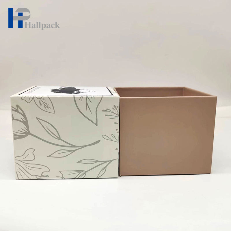 Изготовленная на заказ упаковка подарочная упаковка квадратная плоская крышка коробка для свечей из крафт-бумаги