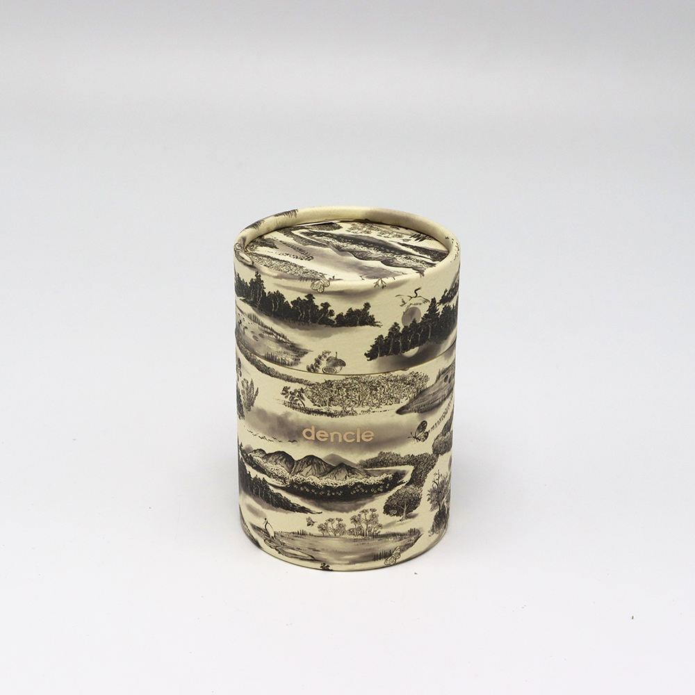 Экологически чистый бумажный цилиндр, выполненный на заказ, бумажная трубчатая коробка для чая/трав/кофе/закусок/упаковки продуктов питания