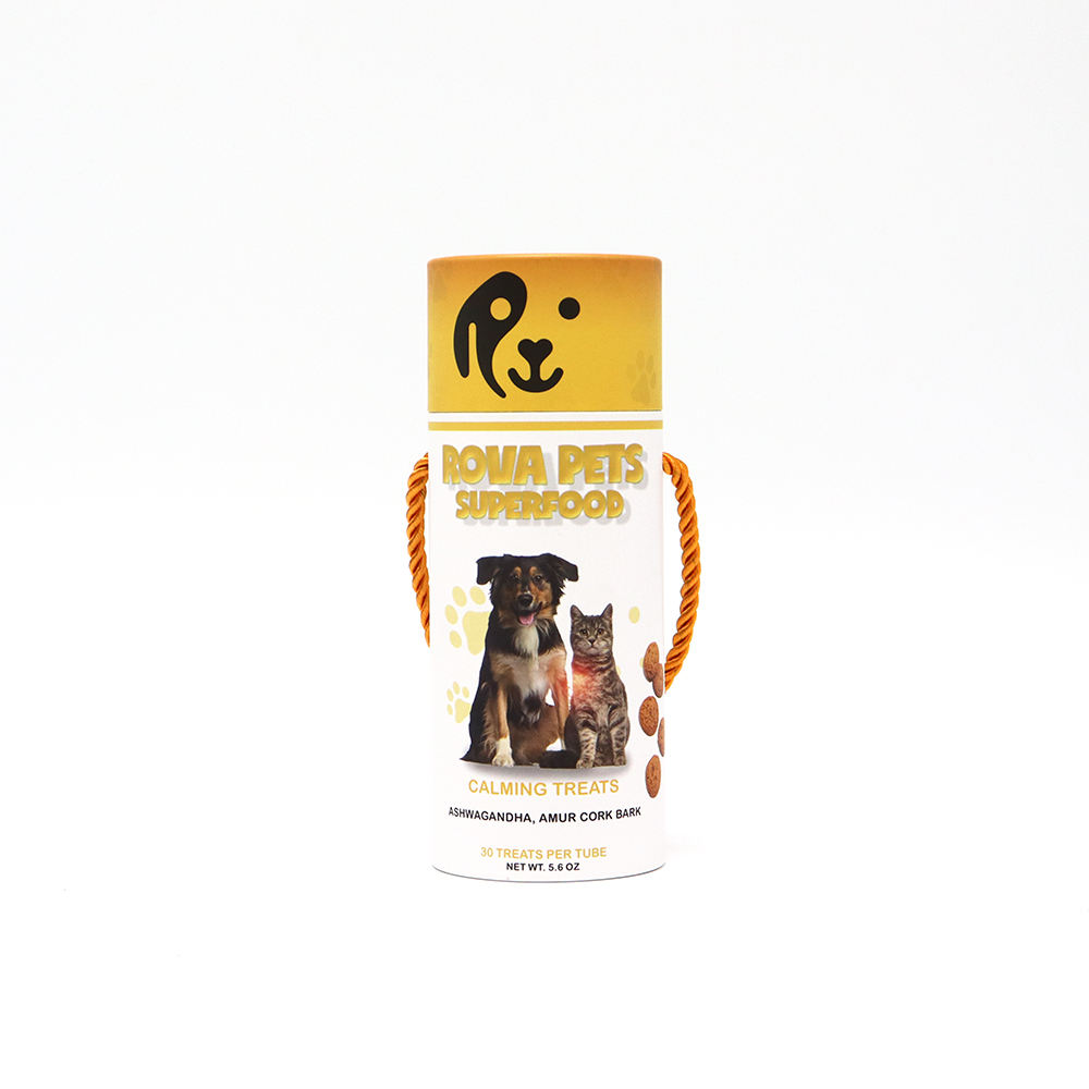 Упаковочные тубы Биоразлагаемые экологически чистые пищевые крафт-картонные цилиндрические коробки для корма для домашних животных Бумажная туба для упаковки