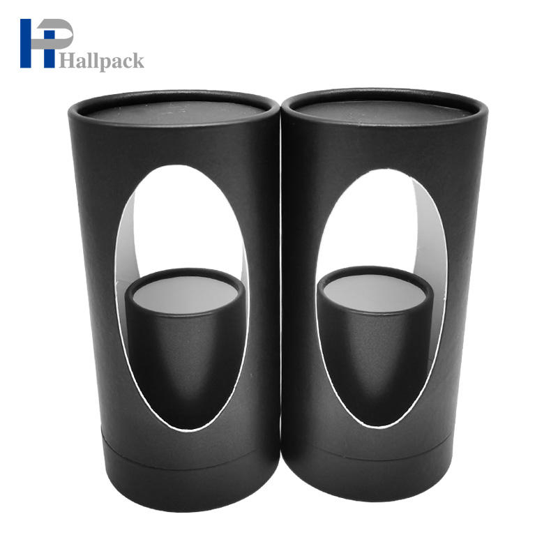 Плоская бумажная трубка для парфюмерной упаковки Прозрачная оконная бумажная туба