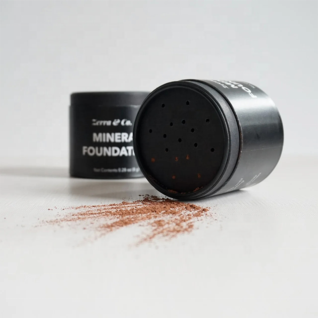 100% переработанный косметический бумажный контейнер для пудры для бровей, румяна, контейнер для пудры, упаковочная бумажная трубка для рассыпчатой ​​пудры