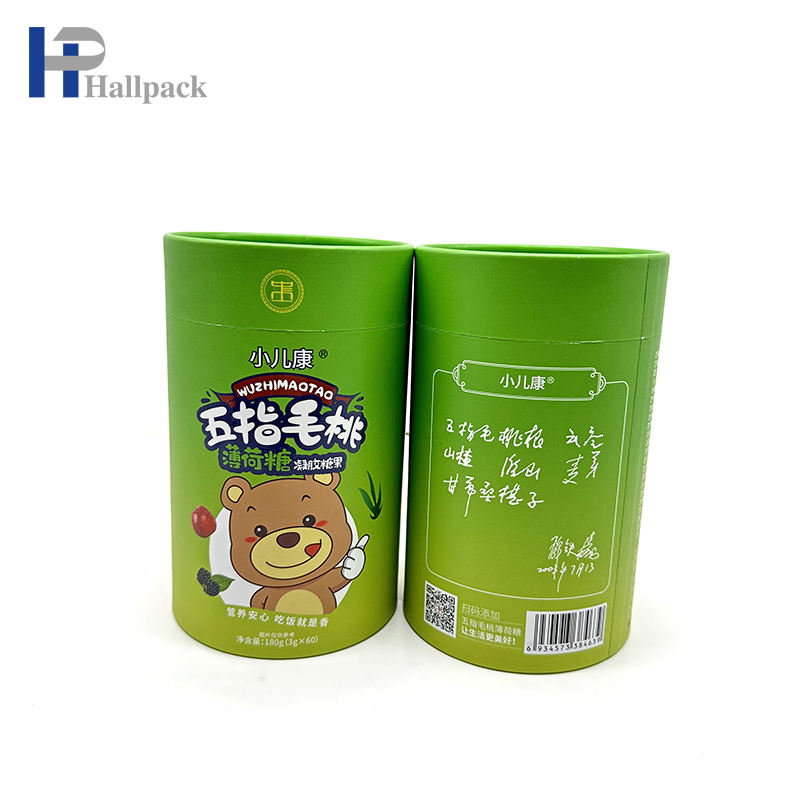 Хорошая поставка, круглая упаковка, конфеты, печенье, закуски, пищевой бумажный цилиндр, приправа, бумажный цилиндр на заказ