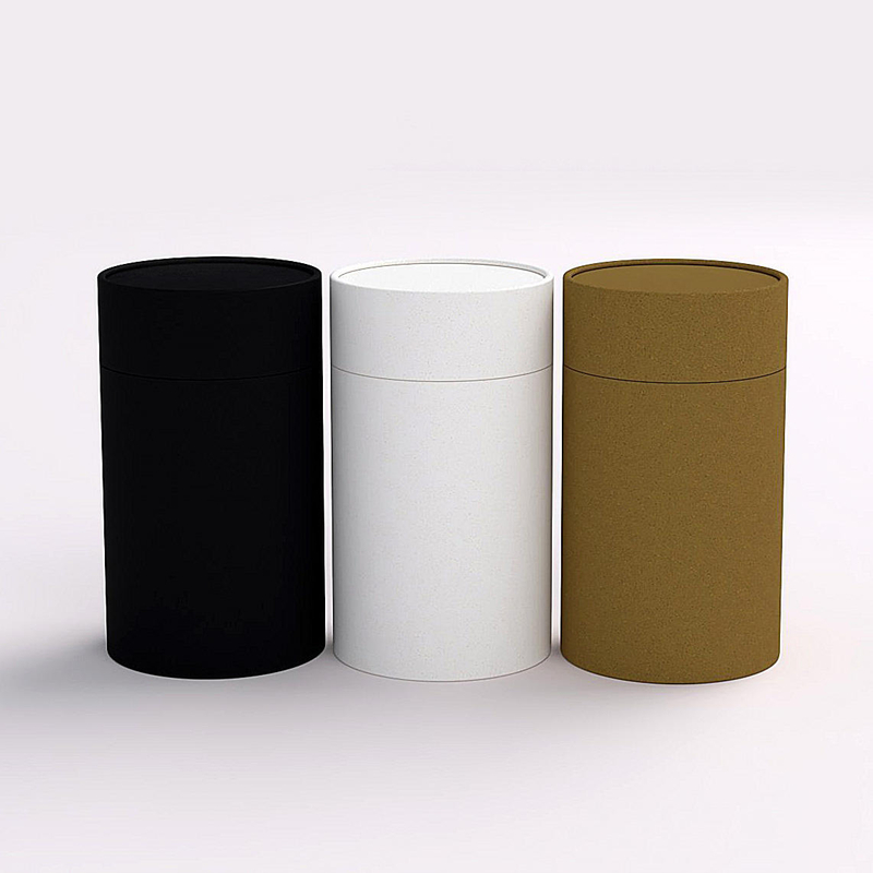 Биоразлагаемый цилиндр с индивидуальной печатью, пищевая бумага, картон, премиальная упаковка для канистр для свечей, упаковка для рассыпного чая