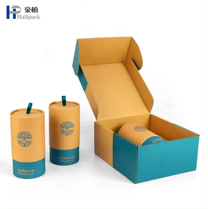 Индивидуальный логотип, 2 шт., бумажный картон, жесткий подарочный набор для хранения свечей, небольшая коробка для туб, бумажная упаковка для свечей для свечей