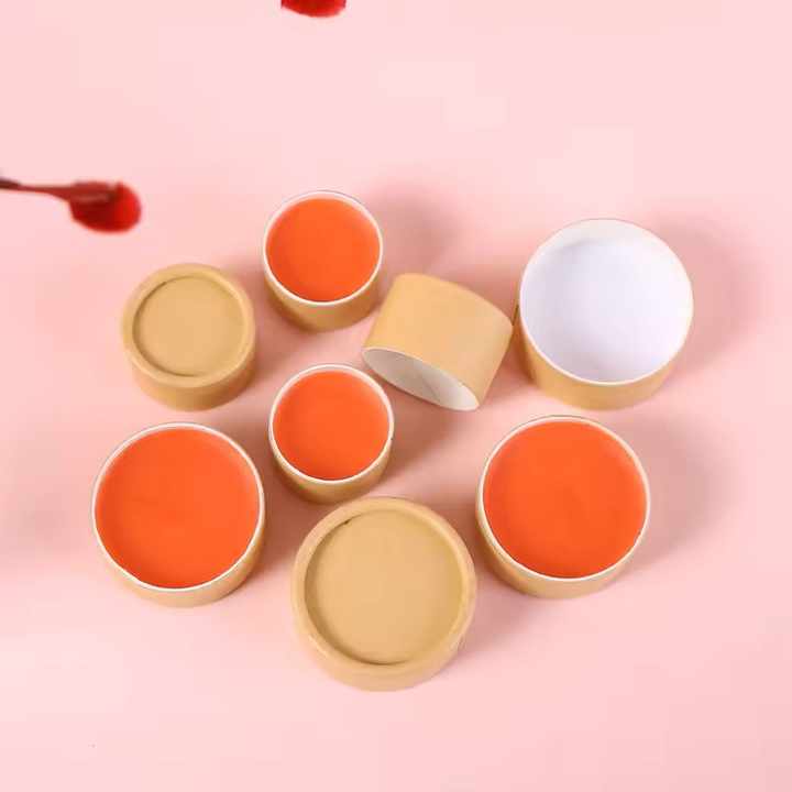 Биоразлагаемая изготовленная на заказ косметическая картонная цилиндрическая коробка, бумажная упаковка для туб для крема для лица, консилера