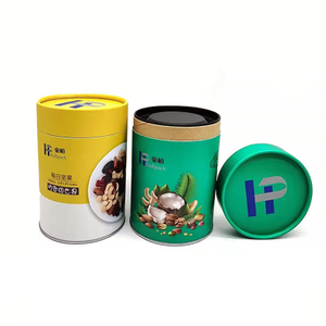 Настройте биоразлагаемые бумажные тубы с жестяной крышкой для упаковки чая, кофе, орехов