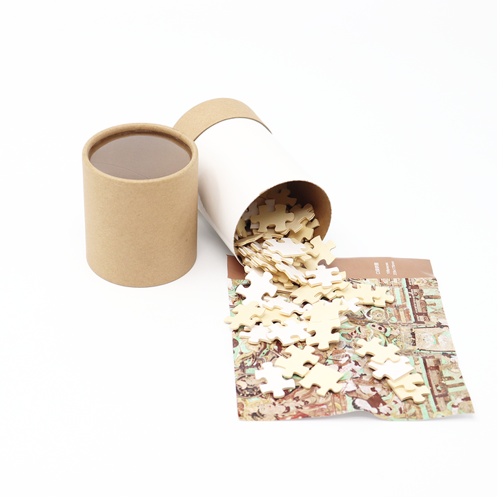 Изготовленная на заказ печать, подарочная и ремесленная упаковка, картонная цилиндрическая коробка, бумажная трубчатая упаковка для детей, игрушки-пазлы