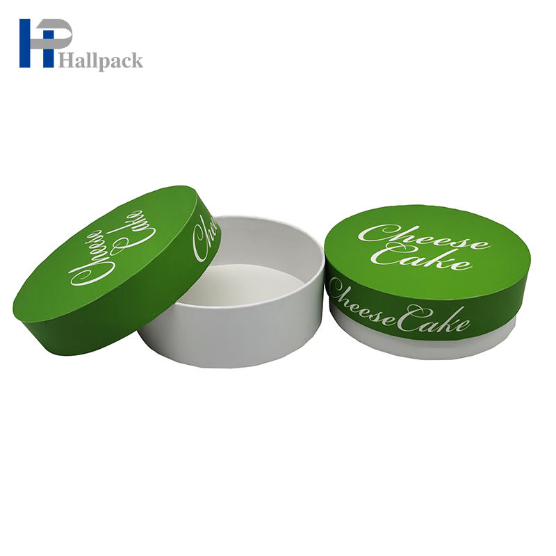 Изготовленная на заказ упаковка бумажной трубки цилиндра торта пищевого качества биоразлагаемая плоская