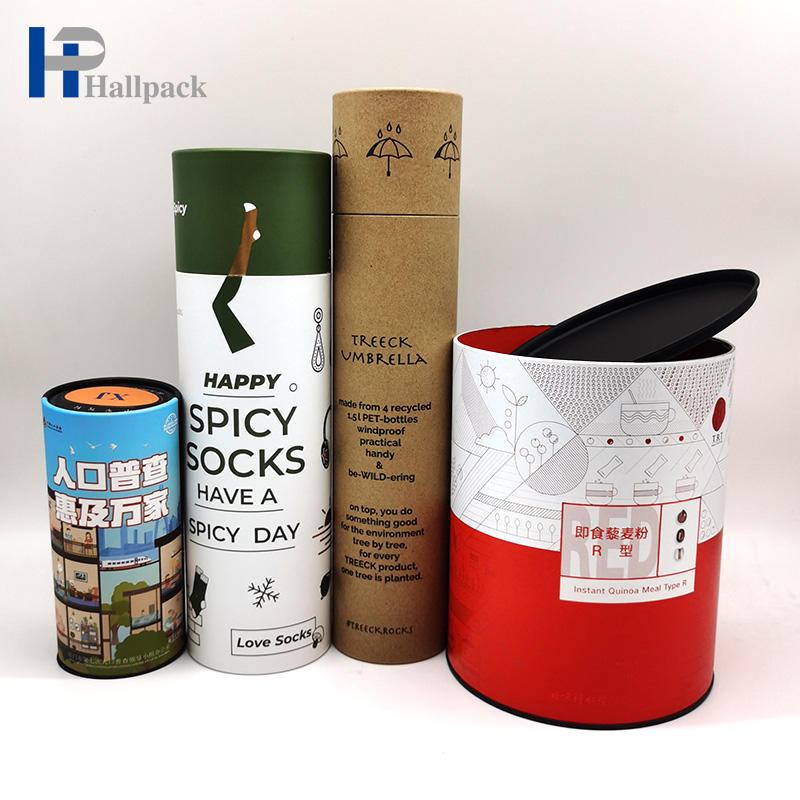 Цилиндрическая бумажная трубка Золотая крафт-бумага Сжимаемая трубка Нижнее белье Бумажные тубы