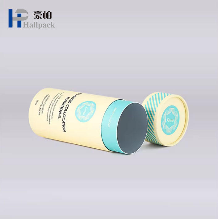 Бумажная упаковка для туб, пищевой картонный цилиндрический контейнер для упаковки в круглую коробку для чая