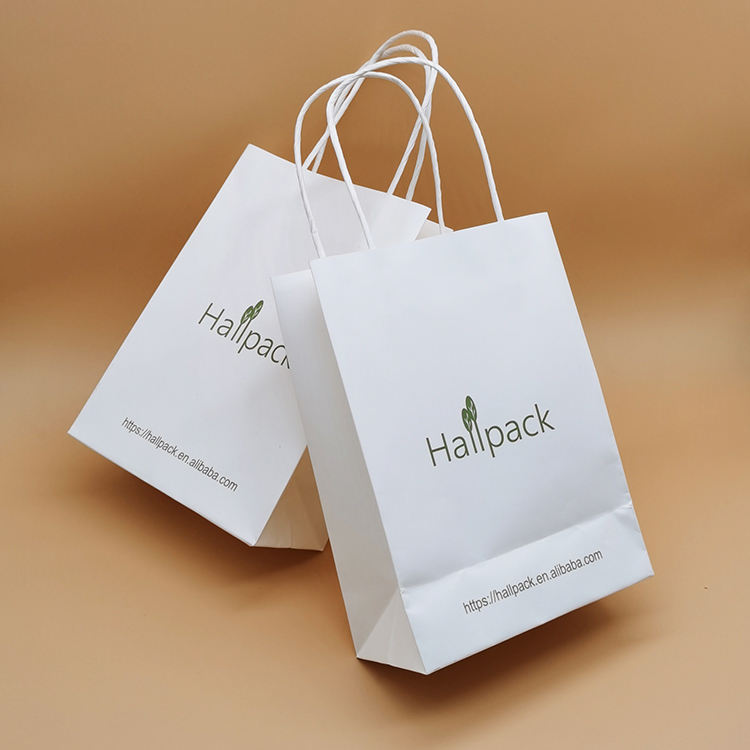 Изготовленный на заказ размер упаковки бумажная ручка бумажный мешок сумка из крафт-бумаги хозяйственная сумка