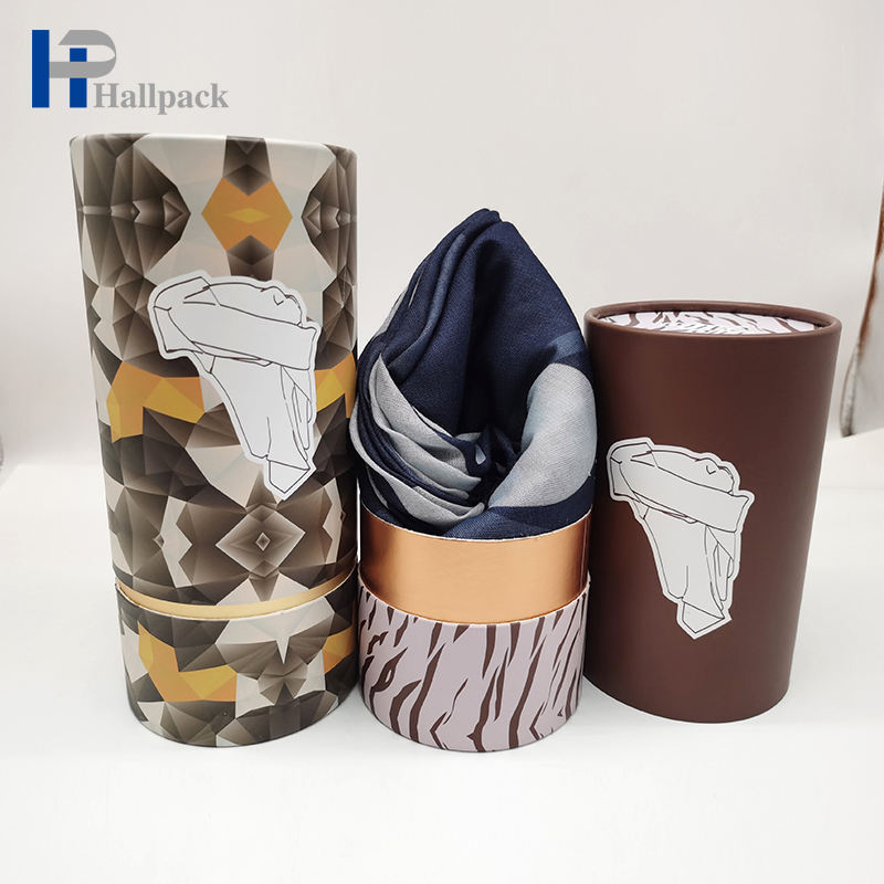 Цилиндр из вторсырья Картон Бумага Упаковка для футболок Коробки для туб Индивидуальные упаковочные решения Контейнеры для туб для косметики