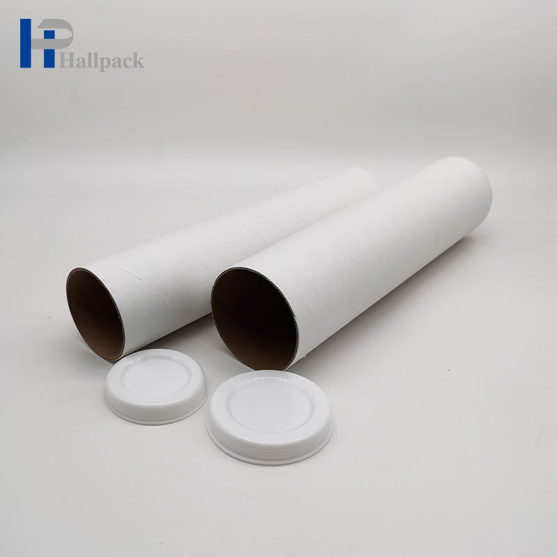 Индивидуальная коричневая крафт-бумажная трубка почтовой упаковки для почтовой упаковки