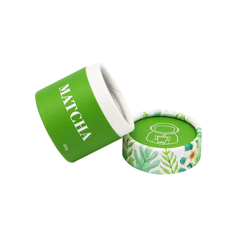 Индивидуальная упаковка для бумажной трубки для контейнера Matcha Powder 30G